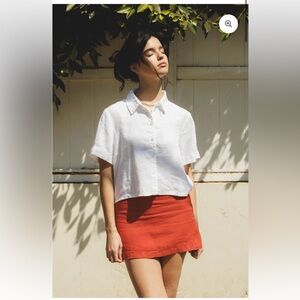 VIR VIRA Ines linen mini skirt
